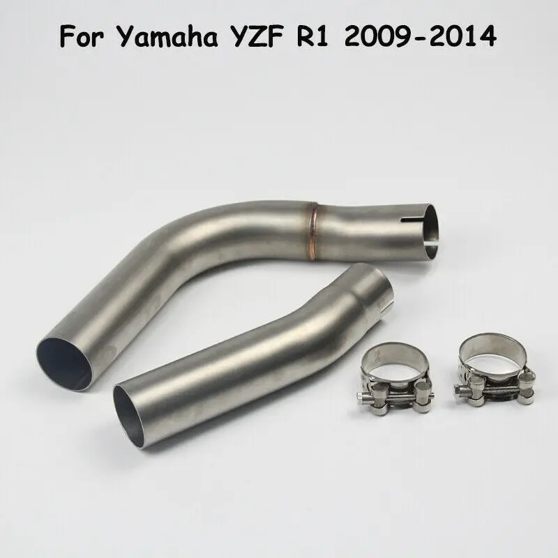 

51mm Slip-On For Yamaha YZF R1 2009-2014 Motorcycle Exhaust Front Pipe Muffler Middle Link Connect Pipe Accessories