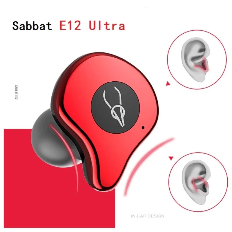 Sabbat E12 Ultra Bluetooth Earbuds 5.0 TWS Bluetooth Earphone Sports In-Ear Earbuds Waterproof Headset Wireless Charging pk G12