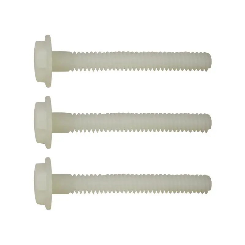 10 Pcs British System Threaded Nylon Plastic Hexagon Head Screws Bolt Screws Threaded Length 1.73 Inch RC Accessory