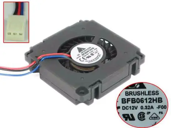 

Delta Electronic BFB0612HB F00 DC 12V 0.32A 60x60x15mm 3-Wire Server Cooling Fan