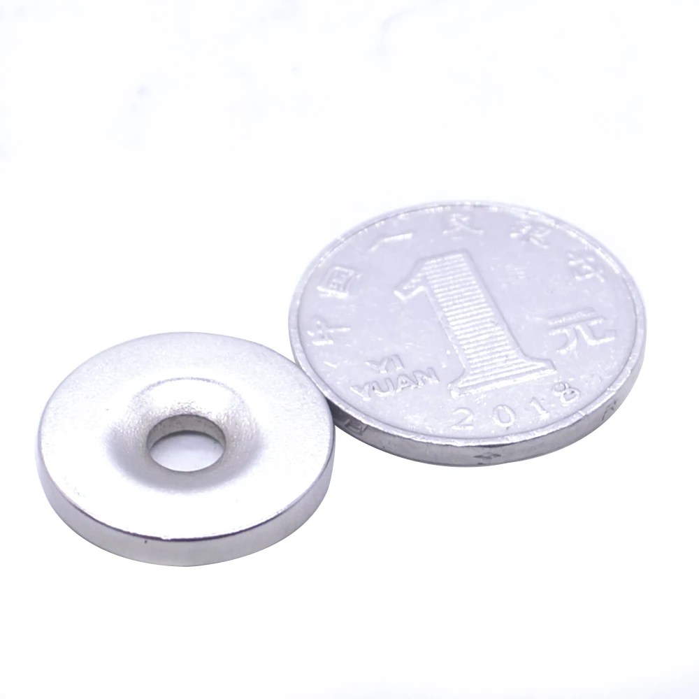 2-15 sztuk 20x3-5 magnes neodymowy 20mm x 3mm otwór 5mm NdFeB N35 okrągły Super mocny trwały magnetyczny dysk imanowy