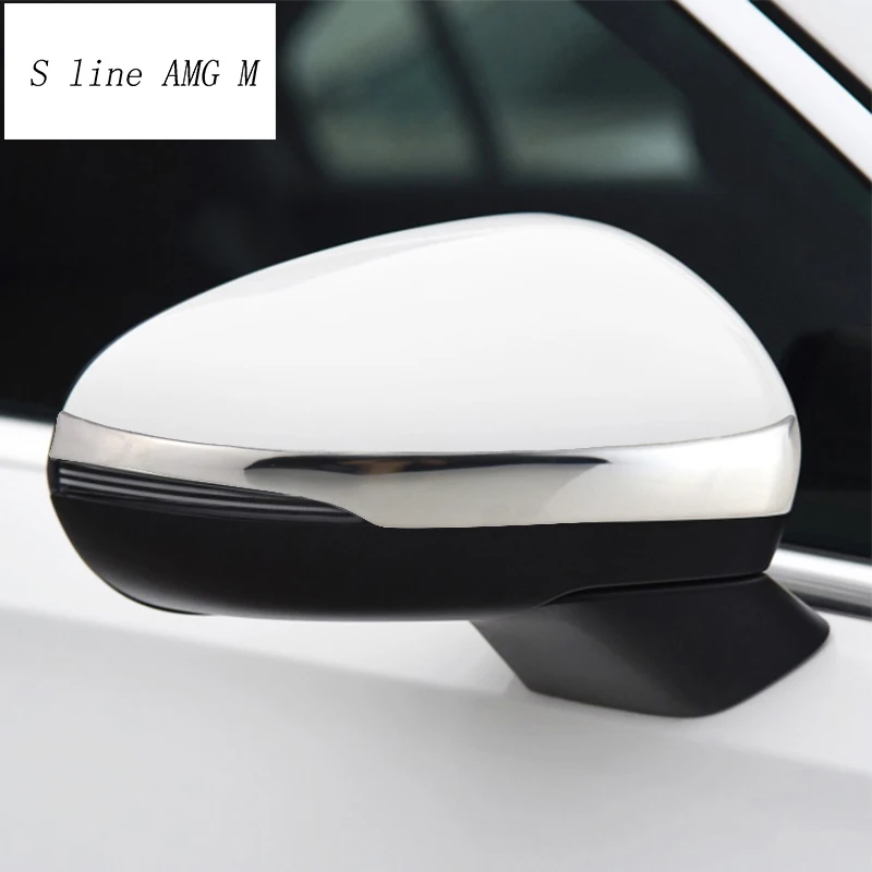 Car styling For Mercedes Benz A Class W177 A180 rearview mirror frame door Horn Covers Stickers Trim stainless steel accessories