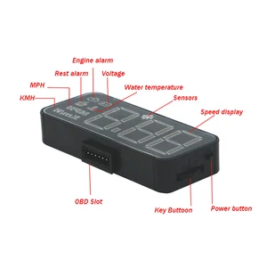 OBD2-Voltmeter für Auto, KMH/Meile-Tachometer, Kopf-Up-Anzeige, Windschutzscheibe, Wassertemperatur 10 Hauptverkaufsmeilen -Leuchtturm für Corsa - №3