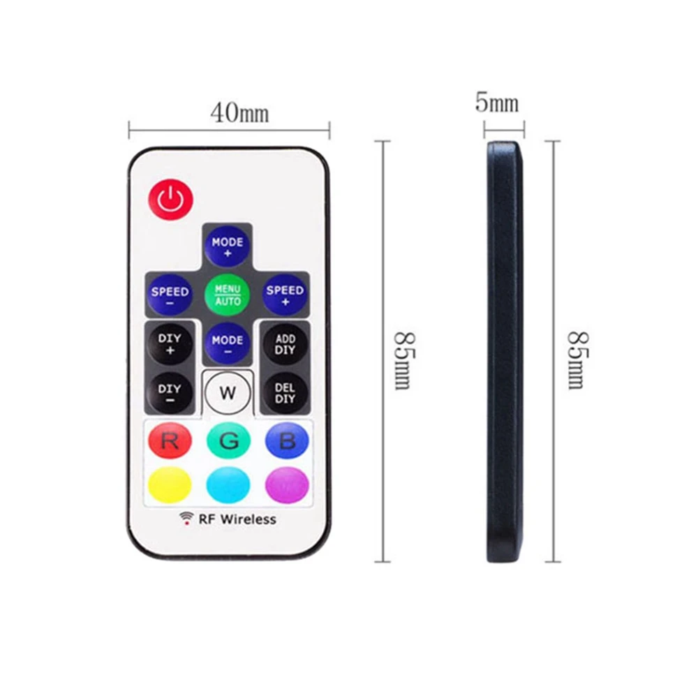 WS2811 WS2812B SK6812 RGB Led Pixels Strip Light Controller 17Keys DIY 366Modes Change Remote DC5-24V