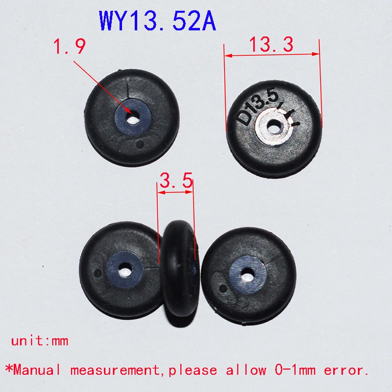 3400pcs 2x13.5mm rubber wheel dron rc car plane robot kids toys for boys diy baby accessories montessori juguetes nero WRY13.52A