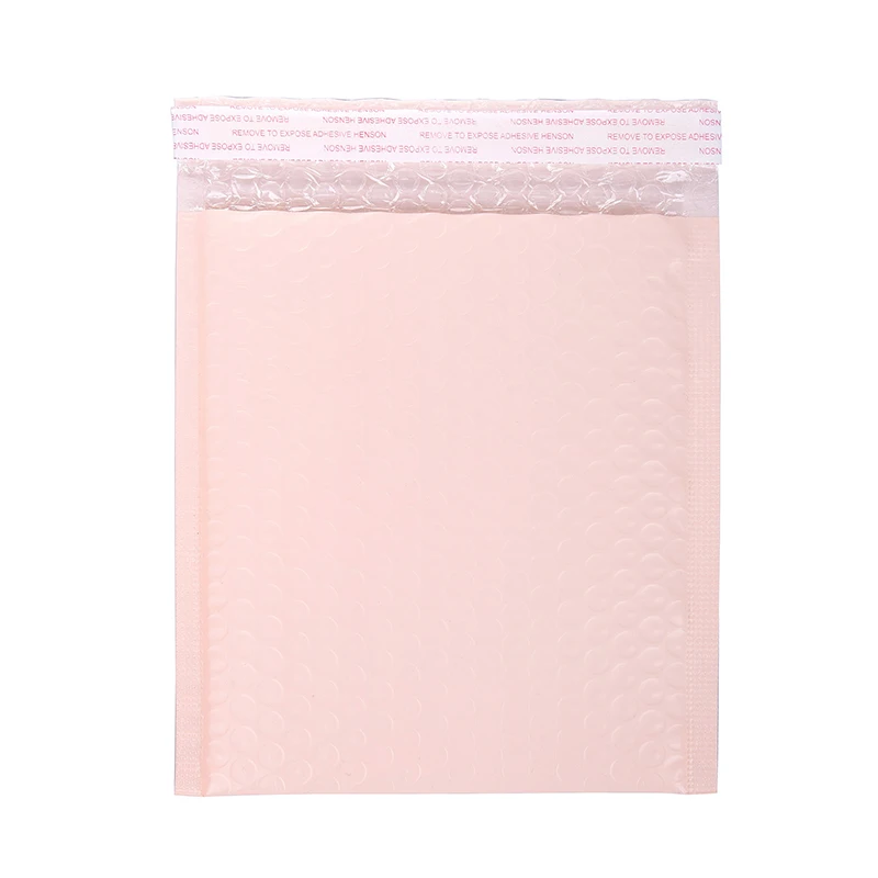 10Pcs New Poly Mailer Nude Pink Bubble busta imbottita antiurto spedizione borse postali trucco regalo imbottito avvolgere sacchetto di imballaggio