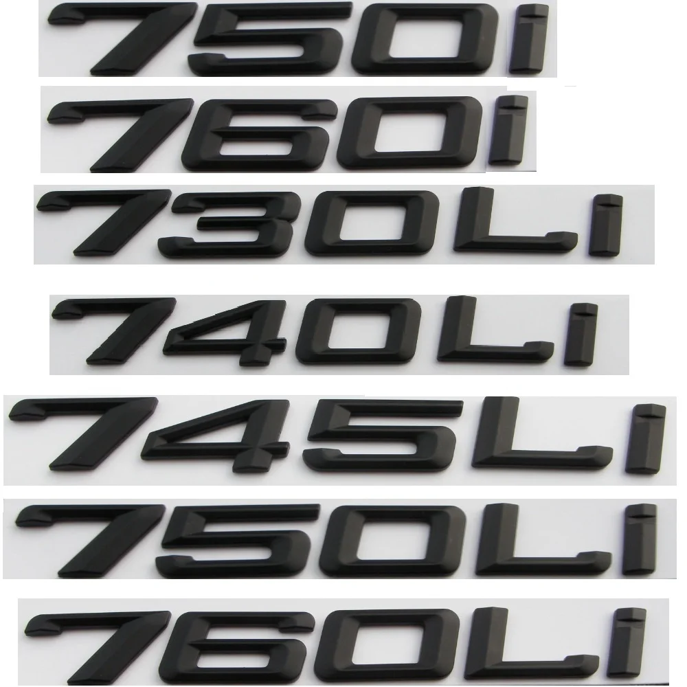 For BMW Black 730i 735i 740i 745i 750i 755i 760i 730Li 735Li 740Li 745Li 750Li 755Li 760Li 777Li Emblems Badges