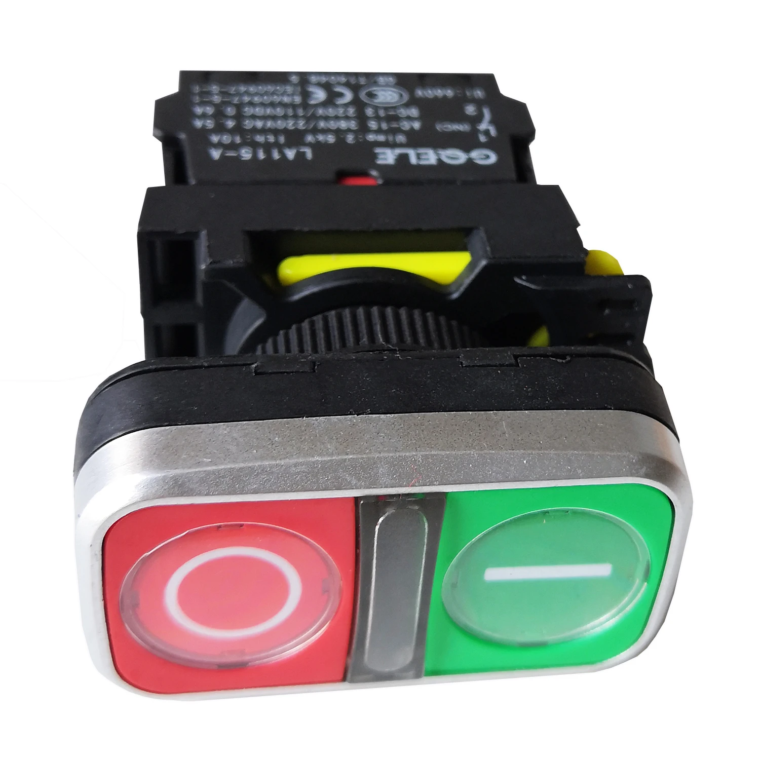 LA115-A5-11RD1 Impermeabile 1NO LB 1NC 220V M22 Interruttore a pulsante illuminato momentaneo a pulsante per armadio di controllo della pompa