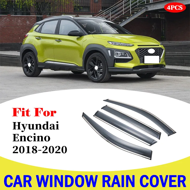 Window Deflectors For Hyundai Encino 2018-2020 Protection Wind Guard Vent Sun Rain Visor Cover Car Decoration Accessories