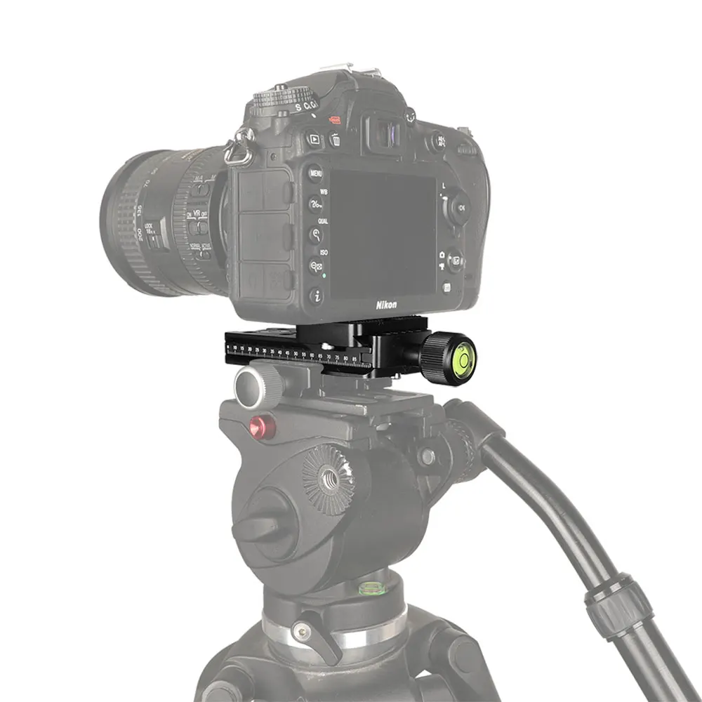 KIMRIG 100mm Long Camera Slide Rail piastra a sgancio rapido Kit morsetto per binario morsetto Dslr a doppio uso per treppiede Dslr Arca con piastra di tiro