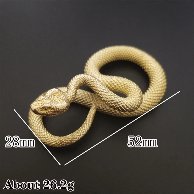 Copper Vintage Gold Snake Desktop Decor Ornaments Brass Snake Key Chains Fashion Boa Keyrings Punk Rock Bag DIY Accessories Gift