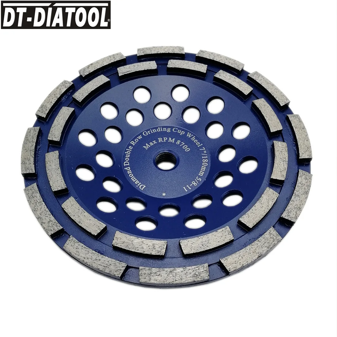 DT-DIATOOL 2 個/pk 5/8-11 スレッド Dia180mm/7 インチダイヤモンド複列カップホイールコンクリートハード石御影石大理石