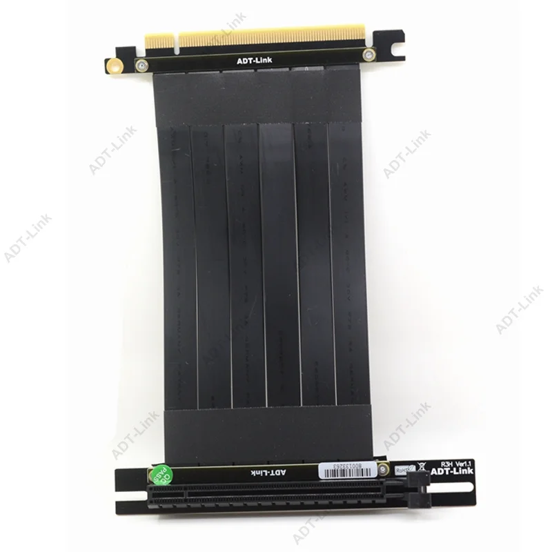 20CM PCIe 3.0x16 PCI-E Express Extender R33SH 플랫 코드 그래픽 비디오 카드 수직 확장 케이블