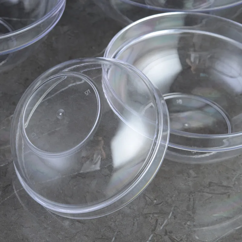 Acrylic Round Salad Bowl, Thickened Transparent Household Tableware, Food Grade Plastic Bowl, 4 PCs/Set, Cooking Tools