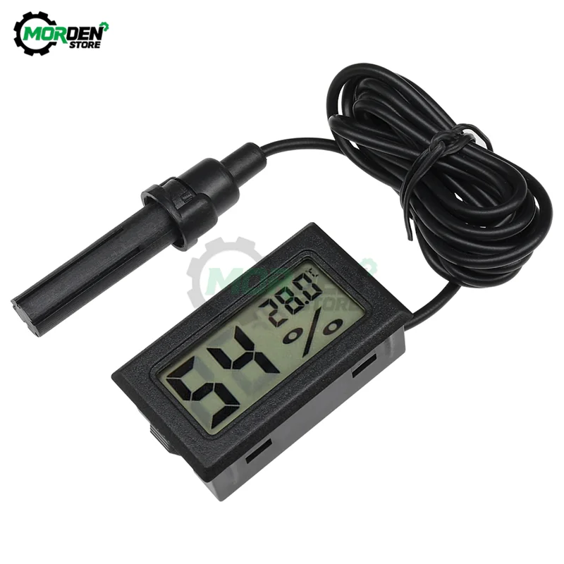 Mini LCD Digital Temperature Humidity Sensor Meter 1.5m Thermometer Hygrometer Temperature Controller Soil Moisture Detector