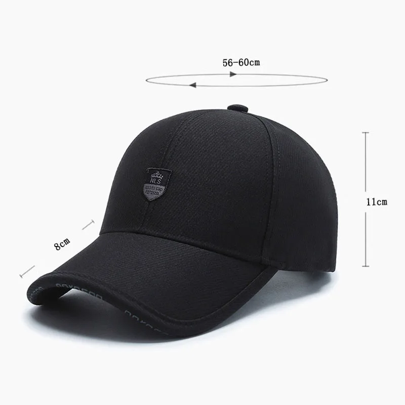 Men Fashion Wild Sunshade Sun Protection Black Baseball Cap For Winter Women Sport Cotton Warm Hats Male Kpop Bone Unisex C35