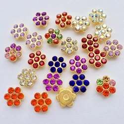 50Pcs Diy Mixed Colored Plum Blossom Beads Decoration Crafts Flatback Cabochon Scrapbooking Fit Hair Clips Embellishments F56