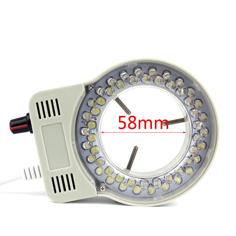 100V 220V Adjustable microscope LED ring light illuminator 0 - 100% for industrial Video microscope camera light lens light