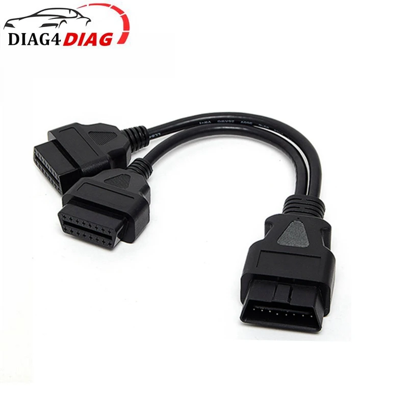 

30CM OBD2 16PIN Male to Female Extension Cable 30 CM 16pin Splitter Male to Dual Female 1-2 OBD Connector