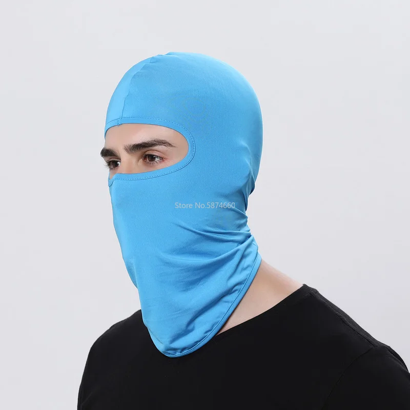 Motorcycle cap Cycling Balaclava Full Cover Hat Balaclava lycra Ski Outdoor Sports Neck Summer Hat Sun Ultra UV Protection Thin