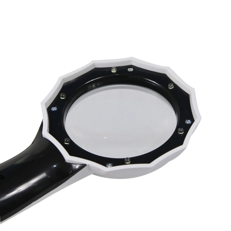 New Umbrella-Shaped Light Included Six LED Lights 6 Times Handheld Magnifying Glass Old People Reading and Reading 55H