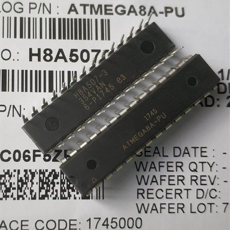 Flash programable, 2 ATMEGA8A-PU, DIP, ATMEL, ATMEGA8A, ATMEGA8-PU, DIP20