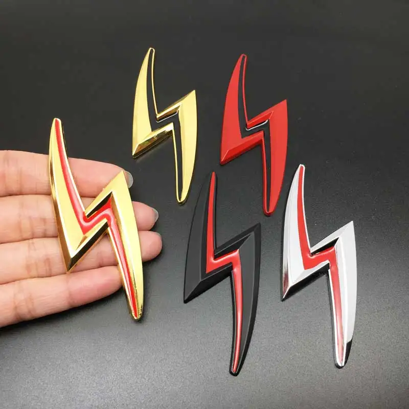 Metal 3D S Lightning logo Emblem Badge Decal For Nissan Silvia S15 S14 S13 S12 S110 S10 200SX Spec-R Car Trunk Car Accessories