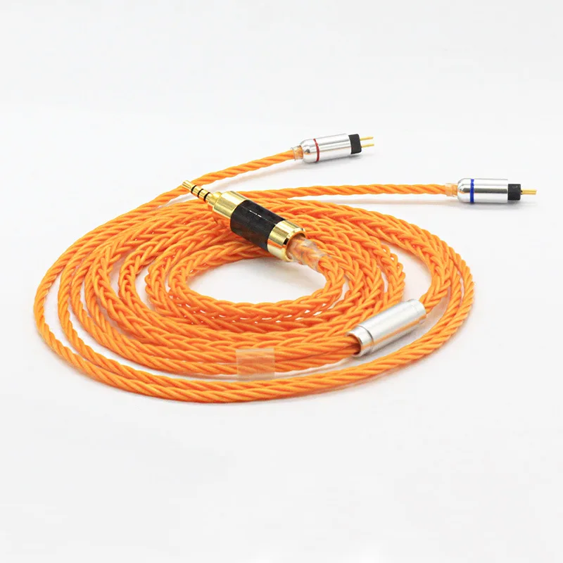 

diy earphone wire silver plated wire 0.78mm mmcx ie80 A2DC im50 orange color