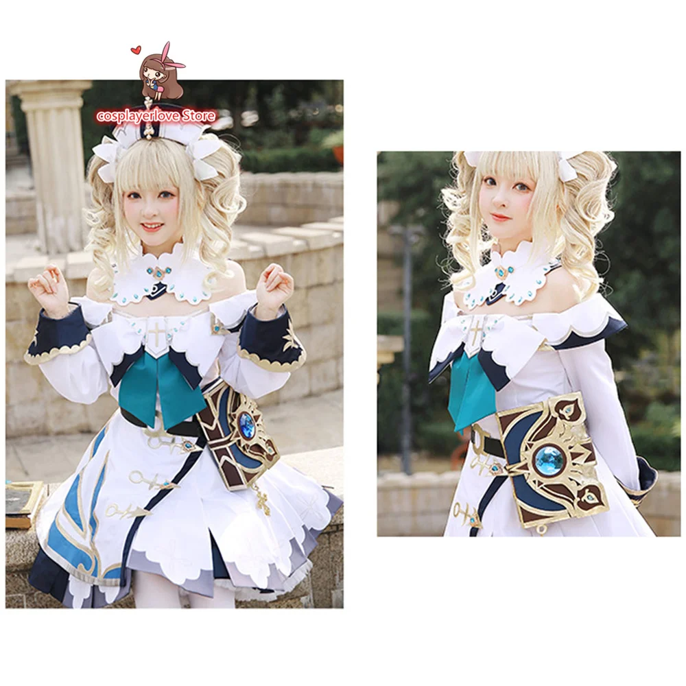 Genshin Impact Barbara Women Lovely Lolita Dress Costume for Halloween Christmas - Image 6