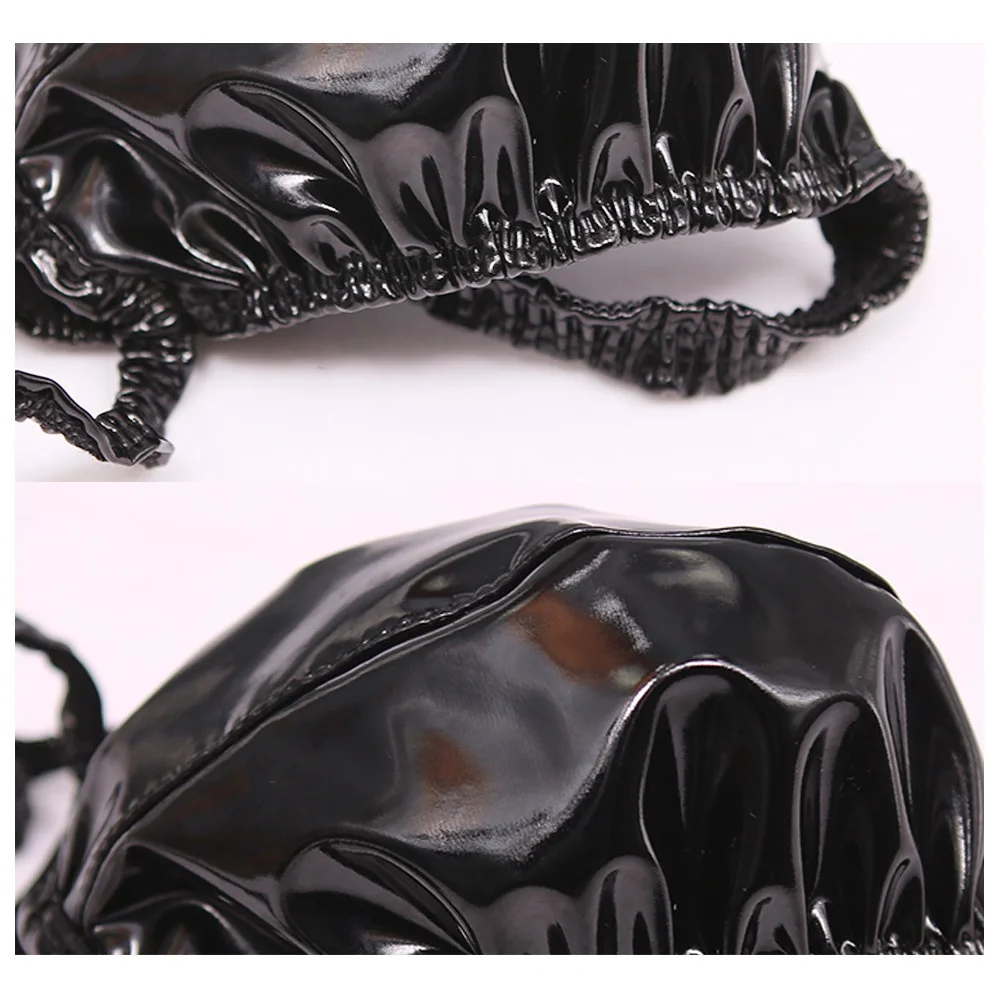 Sexy Men Latex PVC Shiny U Convex Pouch Briefs Low-Rise G-string  Wet Look Sexy Thong Beetle Crease U Bulge Carapace Underwear F