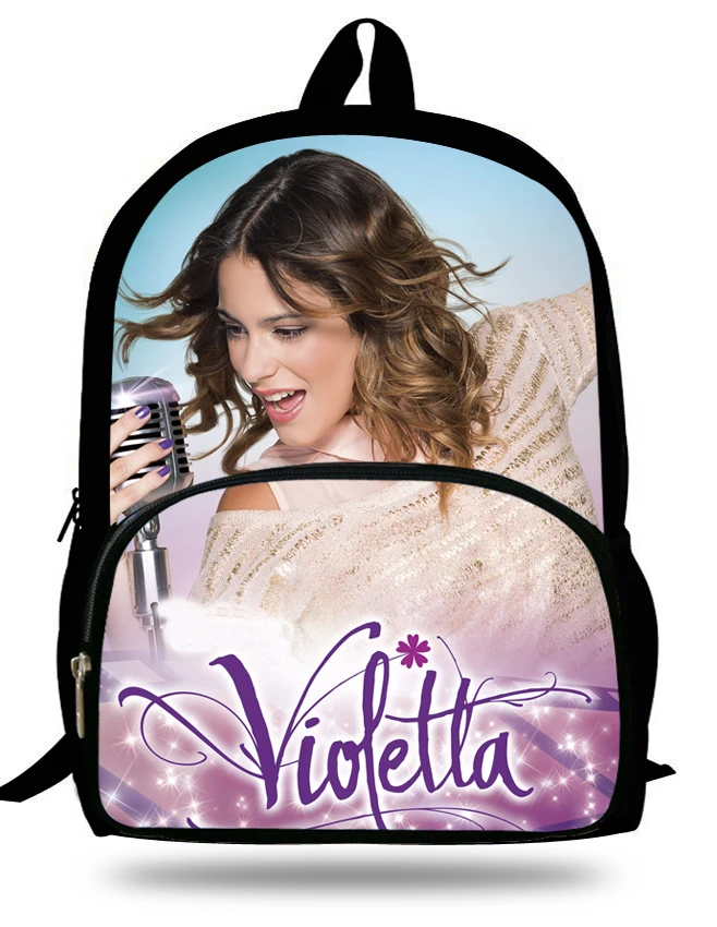 Mochila Violetta de 16 pulgadas para niños, Bolsa Escolar para niñas de 7 a 13 años