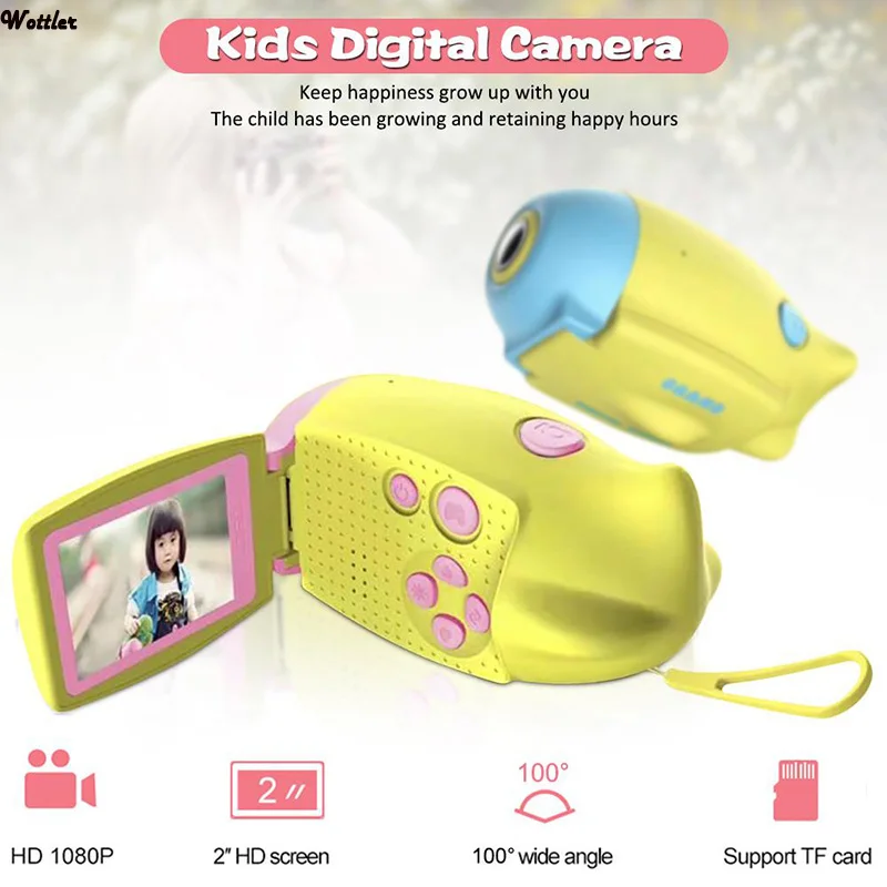 Cámara Digital DV para niños, videocámara con pantalla a Color de 2,0 pulgadas, HD, Ángel, regalos