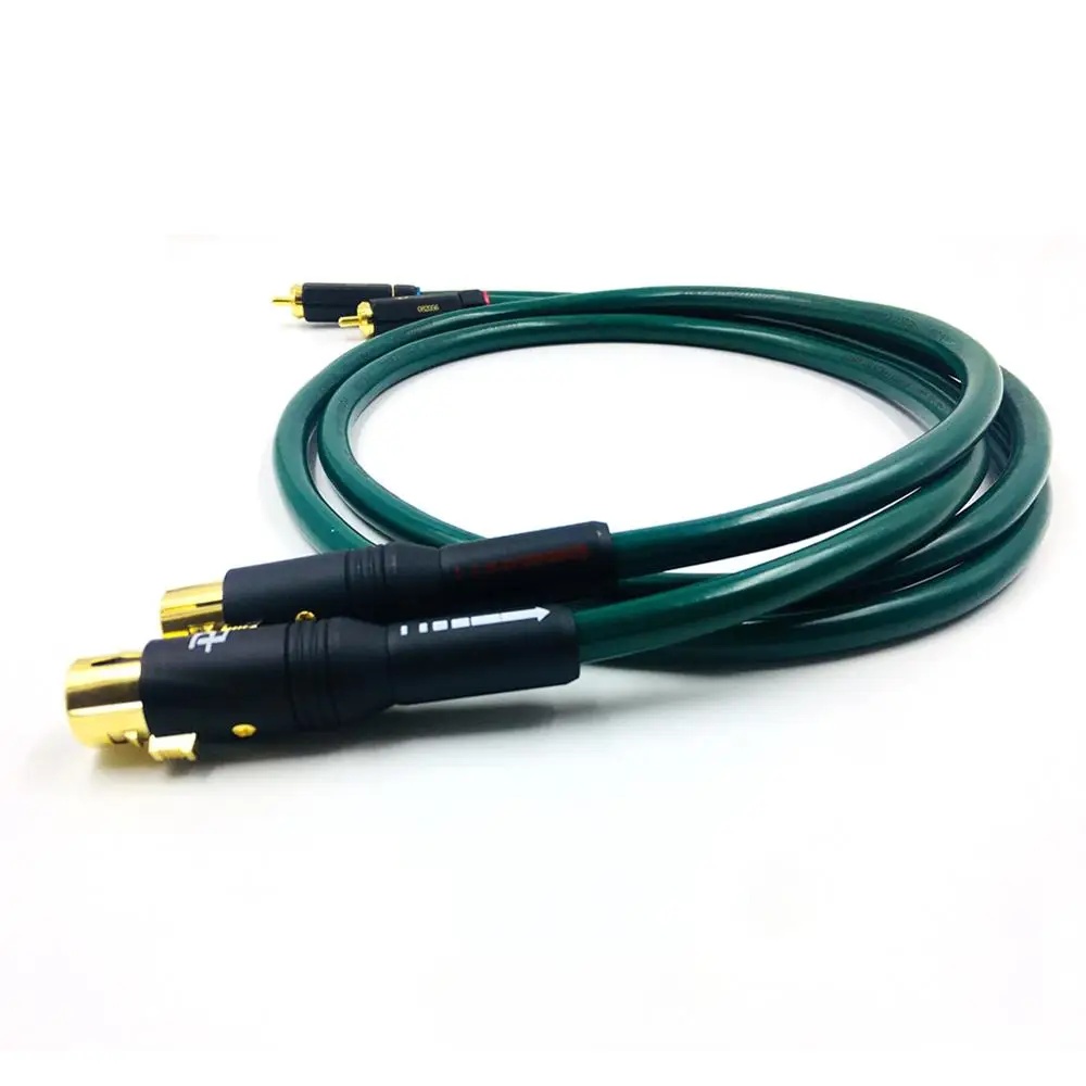 1 pair 2pcs H Hi-end HIFI Pair FA-220 OCC  XLR to Male RCA Audio Cable Cables Wire Line