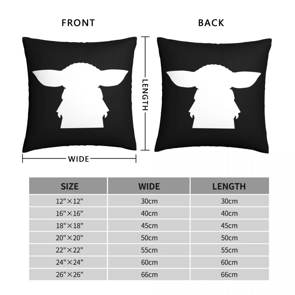 Alien Silhouette Pillowcase Polyester Linen Velvet Creative Zip Decor Home Cushion Cover