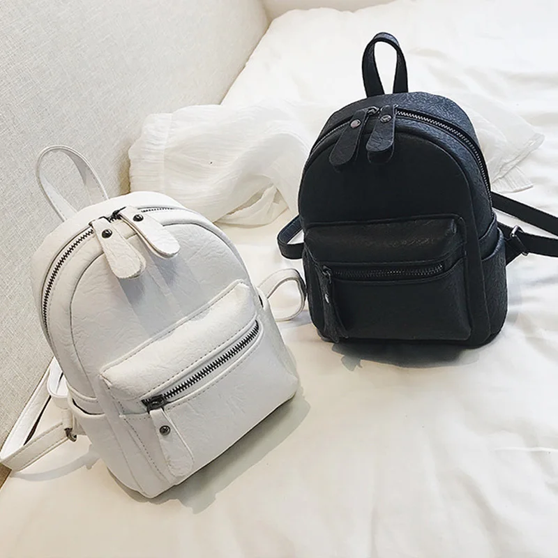 2023 New Women Backpack Quality Soft PU Leather Backpacks Travel Multi-Function Back-pack Mini Branded Girls College schoolbag
