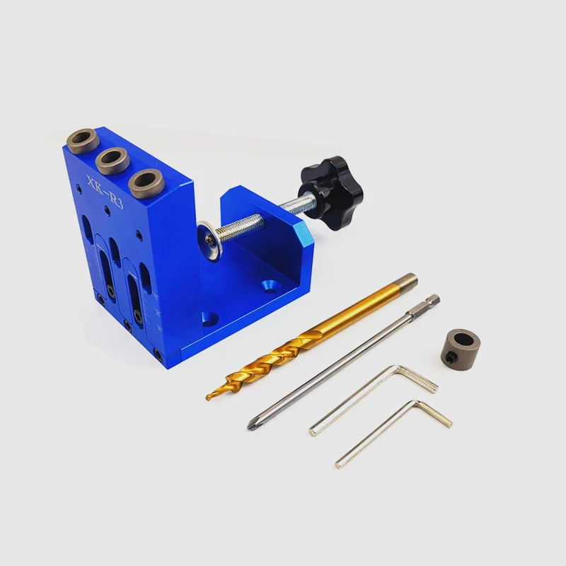 Pocket Hole Jig Kit System for Wood Working & Joinery and Step Drill Bit & Accessories Wood Work Tool