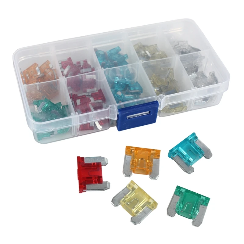 100pcs Automotive Car Boat Truck Blade Fuse Box Assortment 5A 10A 20A 25A Repair Tool