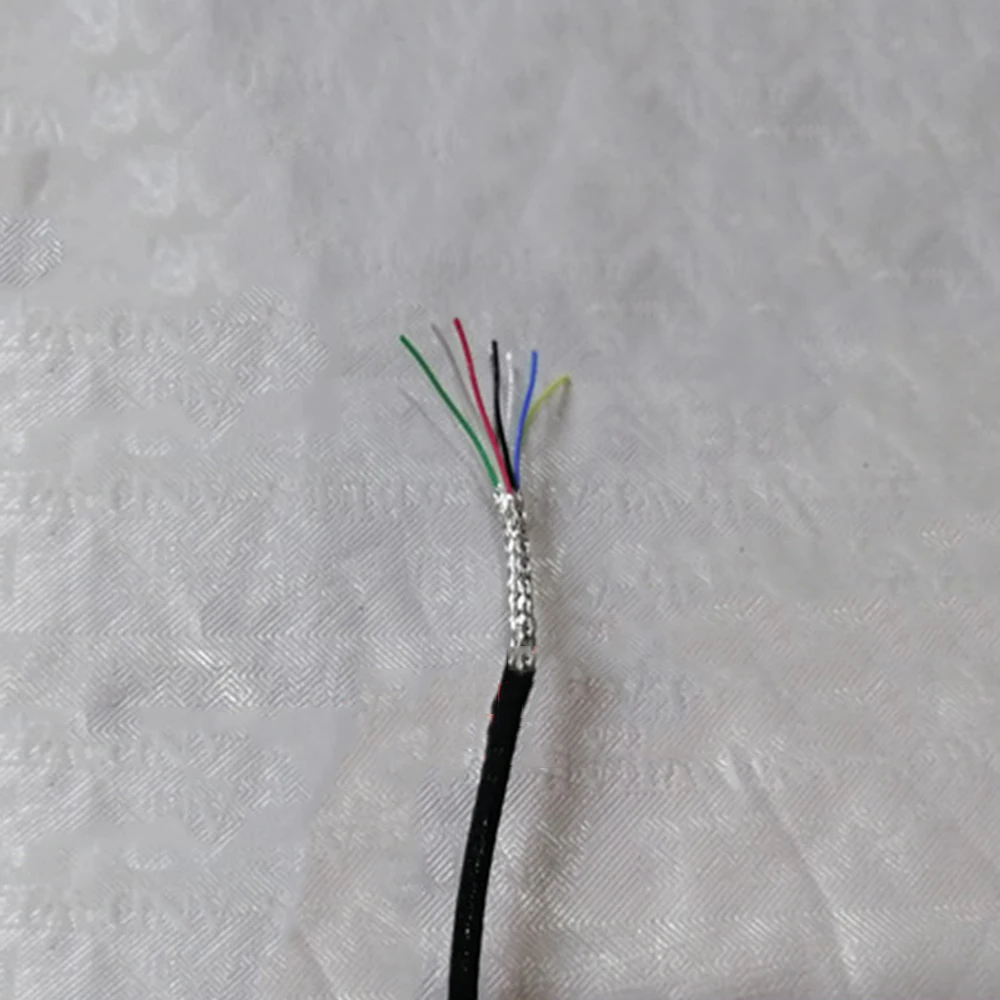 6-core 8core Ultra-fine Silver-plated Shielded Wire Thinnest Signal Wire Ultra-fine Data Cable Qire Telflon Sheathed 2m/lot