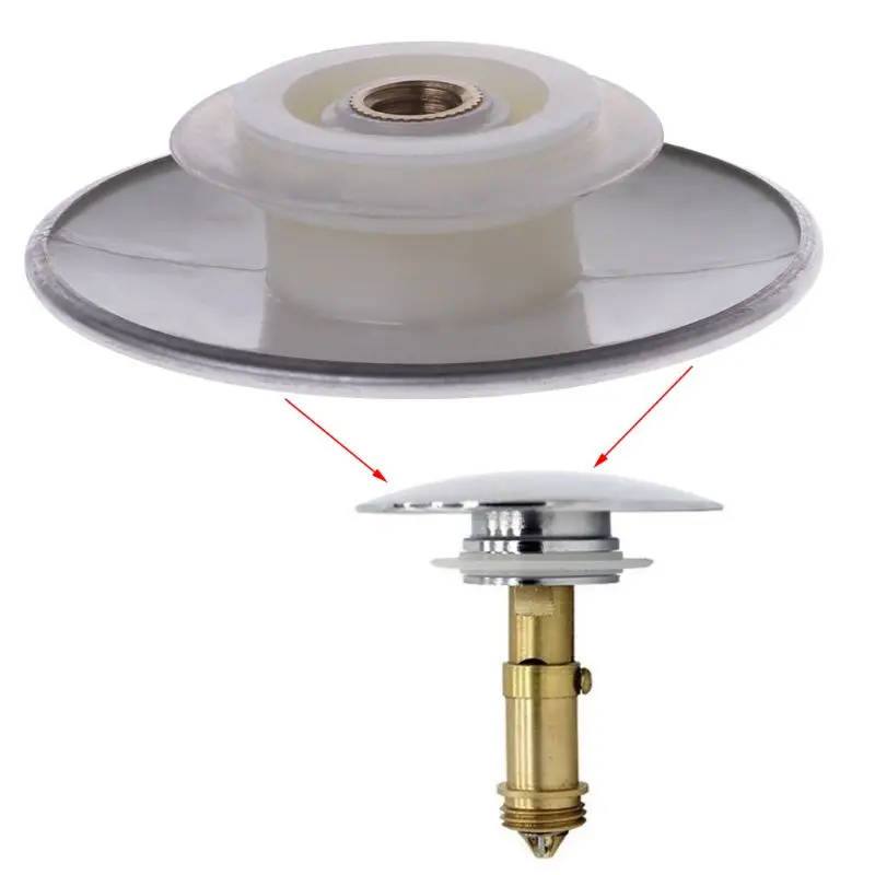 Basin Bounce Button Pop-up Drain Plug Sink Water Stopper Chrome For Kitchen Bathroom