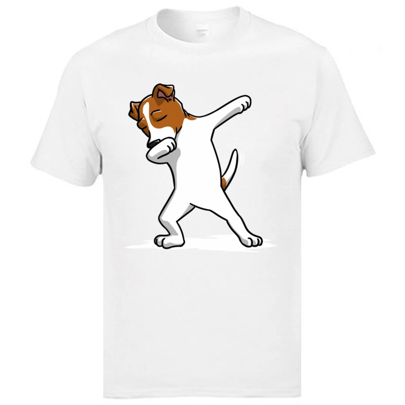 Dabbing Jack Russell Terrier Dog Hip Hop Funny Tee Shirt Plus Size Camisetas Good Quality Short Sleeve Brand Tops T Shirt Male