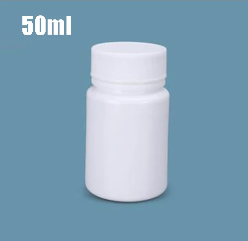 

300PCS 50ml/50g Round White HDPE Bottle,Empty Sample Solid Bottles,Plastic Bottle With Screw Caps