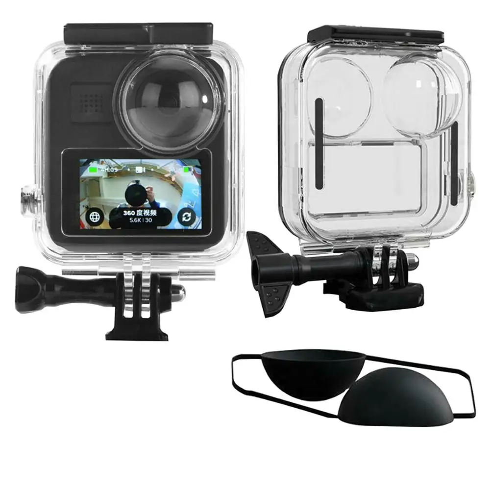 Fundas impermeables para GoPro Max, carcasa protectora, accesorios para cámara panorámica de buceo, 360