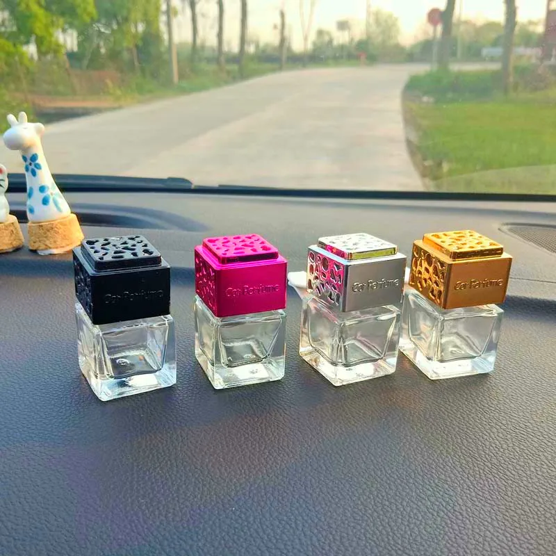 

Wholesale 8ML Car Air Freshener Elegant Glass Bottle Auto Perfume Diffuser Bottle For Essential Oils Fragrance Ornament Interior