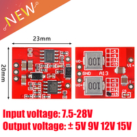 DC-DC Step-Down Buck Converter Voltage Regulator Board Dual DC ± 5V 9V 12V 15V to 7.5-28V 1A Power Supply Module