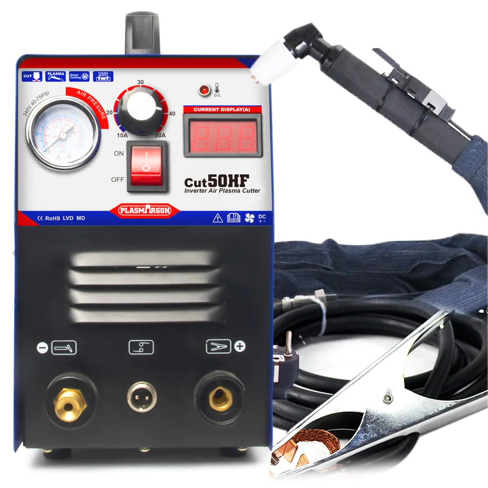 PLASMARGON  Cut 50 Air Plasma Cutter HF Cutting Device 10-50A  DC Inverter Welding Cutter Machine