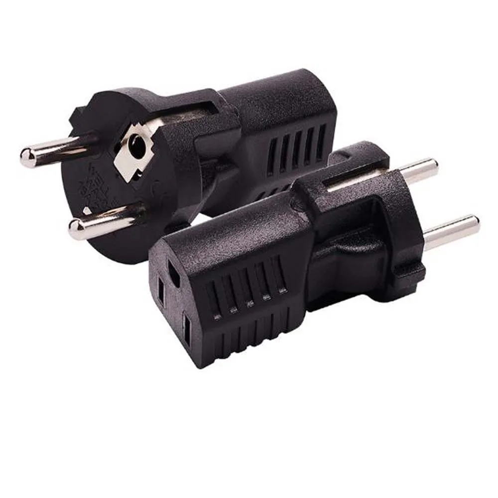 Black Copper 10A/16A 250V AU US UK EU Swiss Brazil Italy Israel India Africa to US 5-15/20R female power plug socket converter