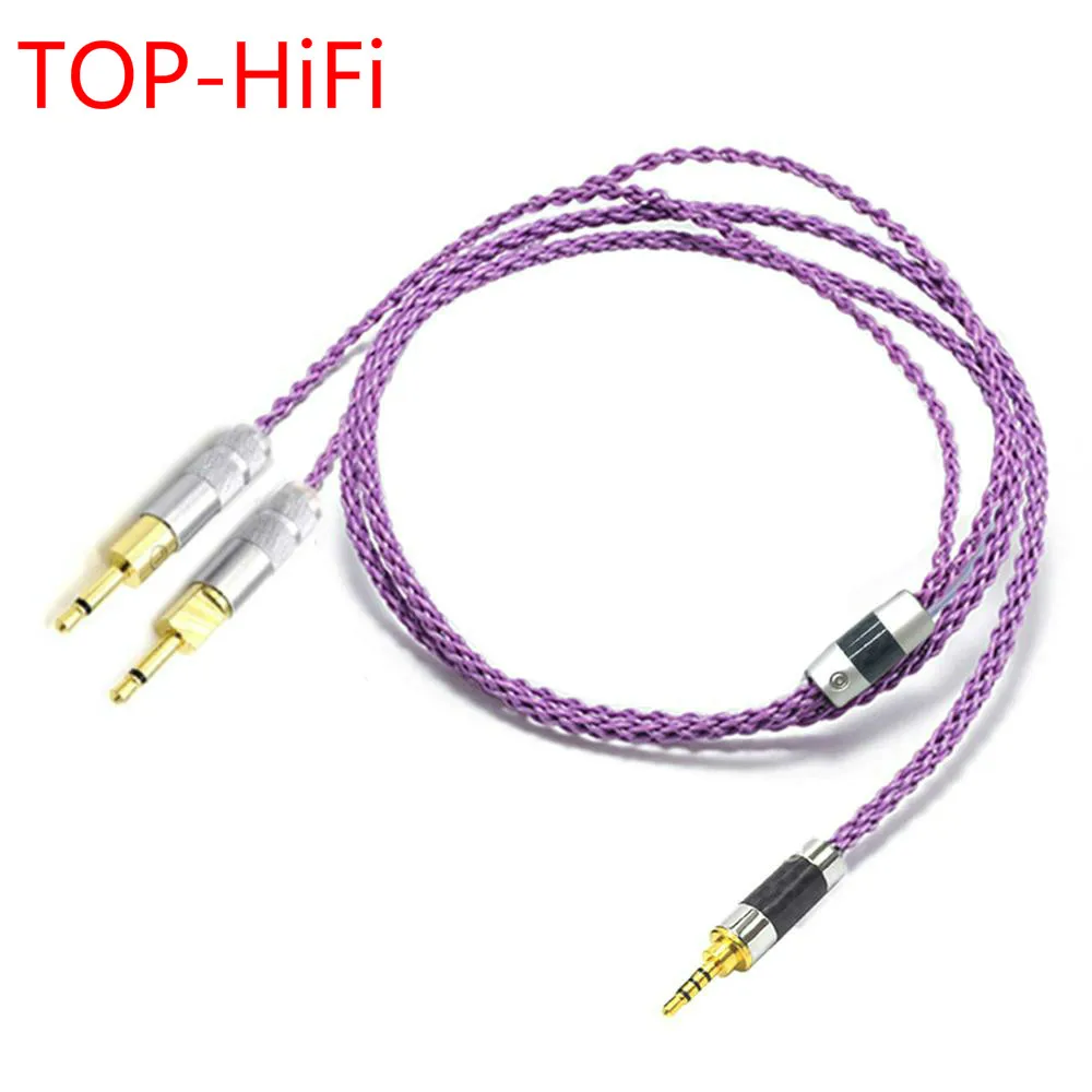 

TOP-HiFi DIY 8Cores x19x0.08mm Silver Plated Upgrade Cable for HD700 HD 700 M1060 M1060c Headphones