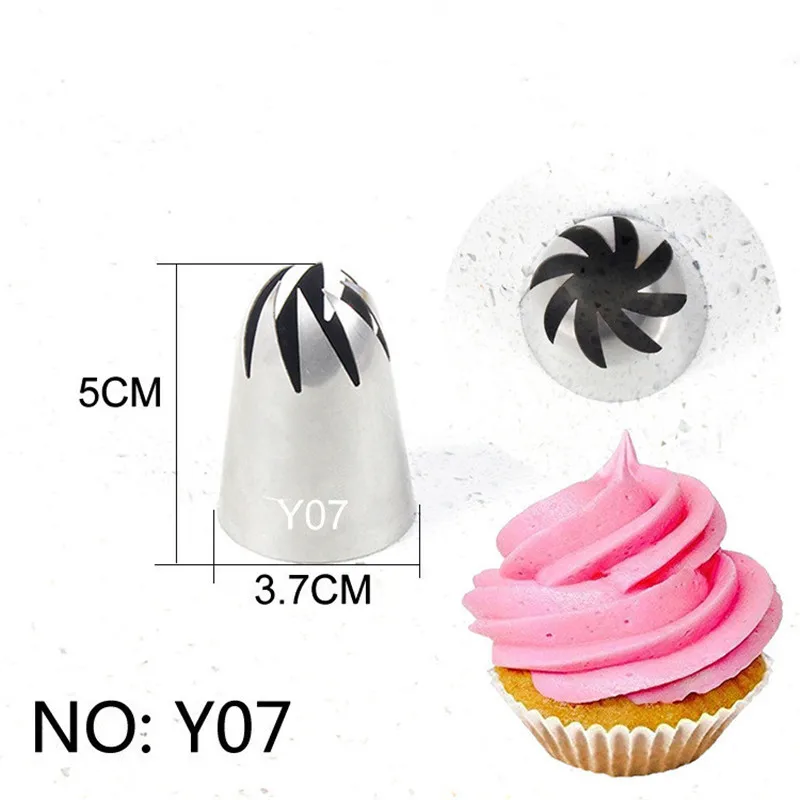 Cream nozzles 6-piece set Russia Stainless steel butter decorating mouth nozzle for cake decoration cake tools Baking tools