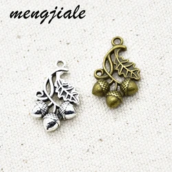 New Style 10pcs Two Color 3D Lucky Pine Cone Charms Thanksgiving Pendants for Jewelry Bracelets Accessories Making 26*15mm