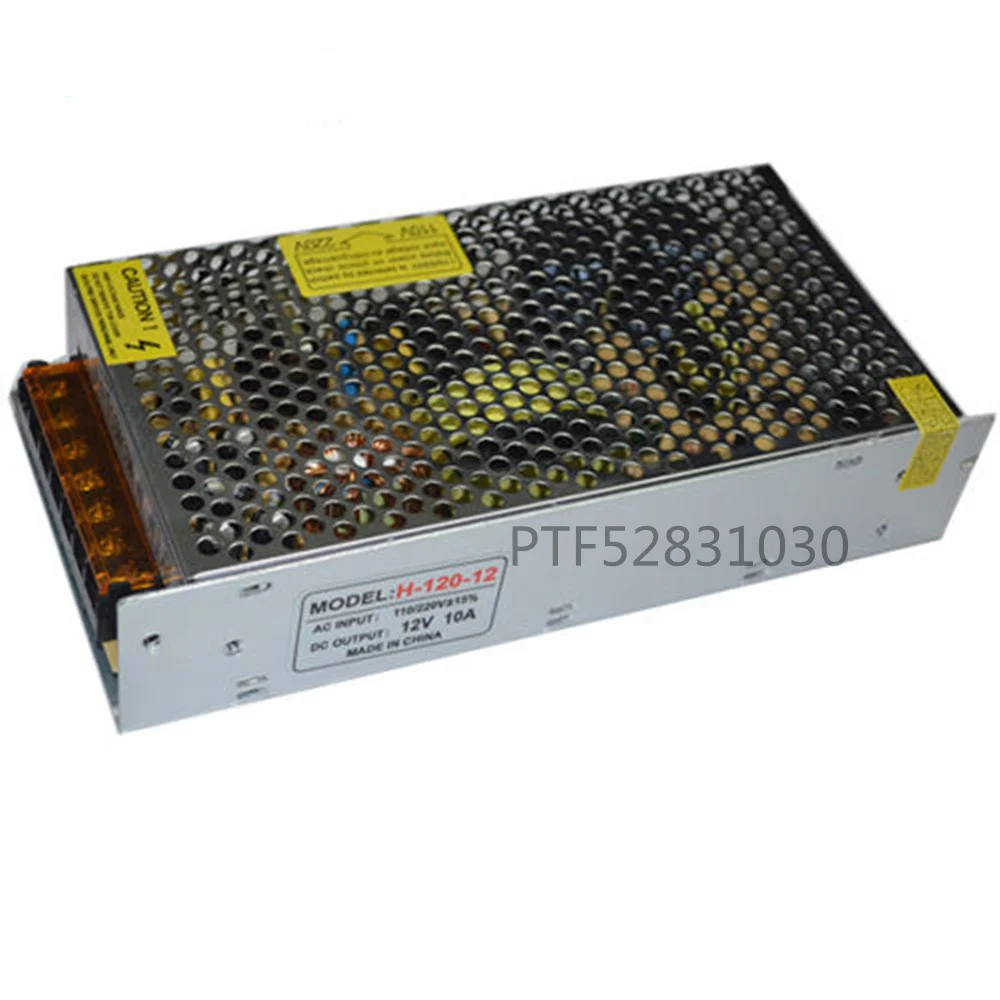 

LED Factory Directly Sell AC 100V-220V DC 12V 10A 110mmX78mmX36m Adjust Universal Regulated Switching Power Supply